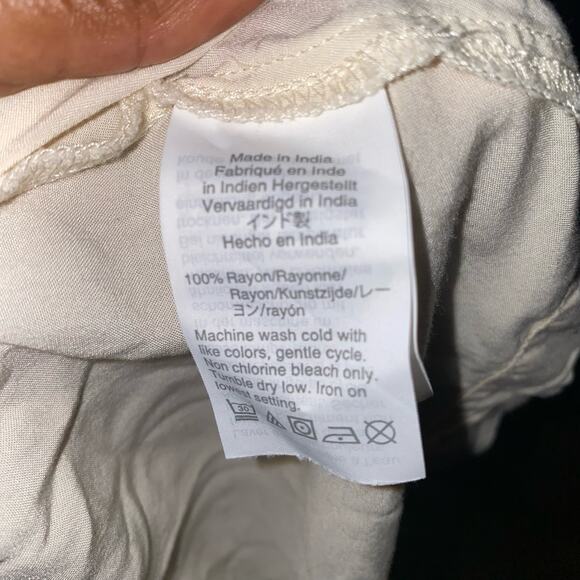 J. Crew Mercantile Long Sleeve 'Vintage Wrap Top' in 'Champagne'/Cream Size 00 - Picture 8 of 12